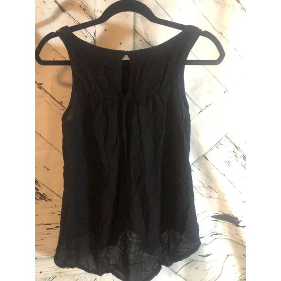 Maurices size medium m black embroidered Tank top boho hippie - Picture 4 of 5
